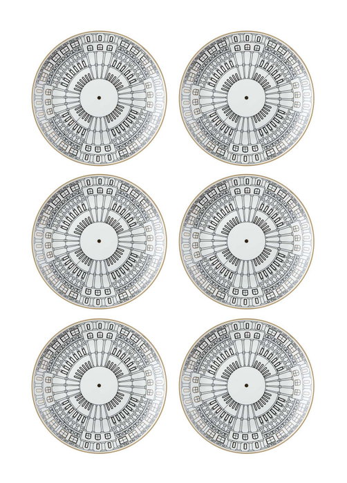 Hermia DNR0079 Set de Platos de Postre Multicolor de Porcelana (6 Piezas) Fabricados con 100% Porcelana Hermia DNR0079 Set de Platos de Postre Multicolor de Porcelana (6 Piezas) Fabricados con 100% Porcelana